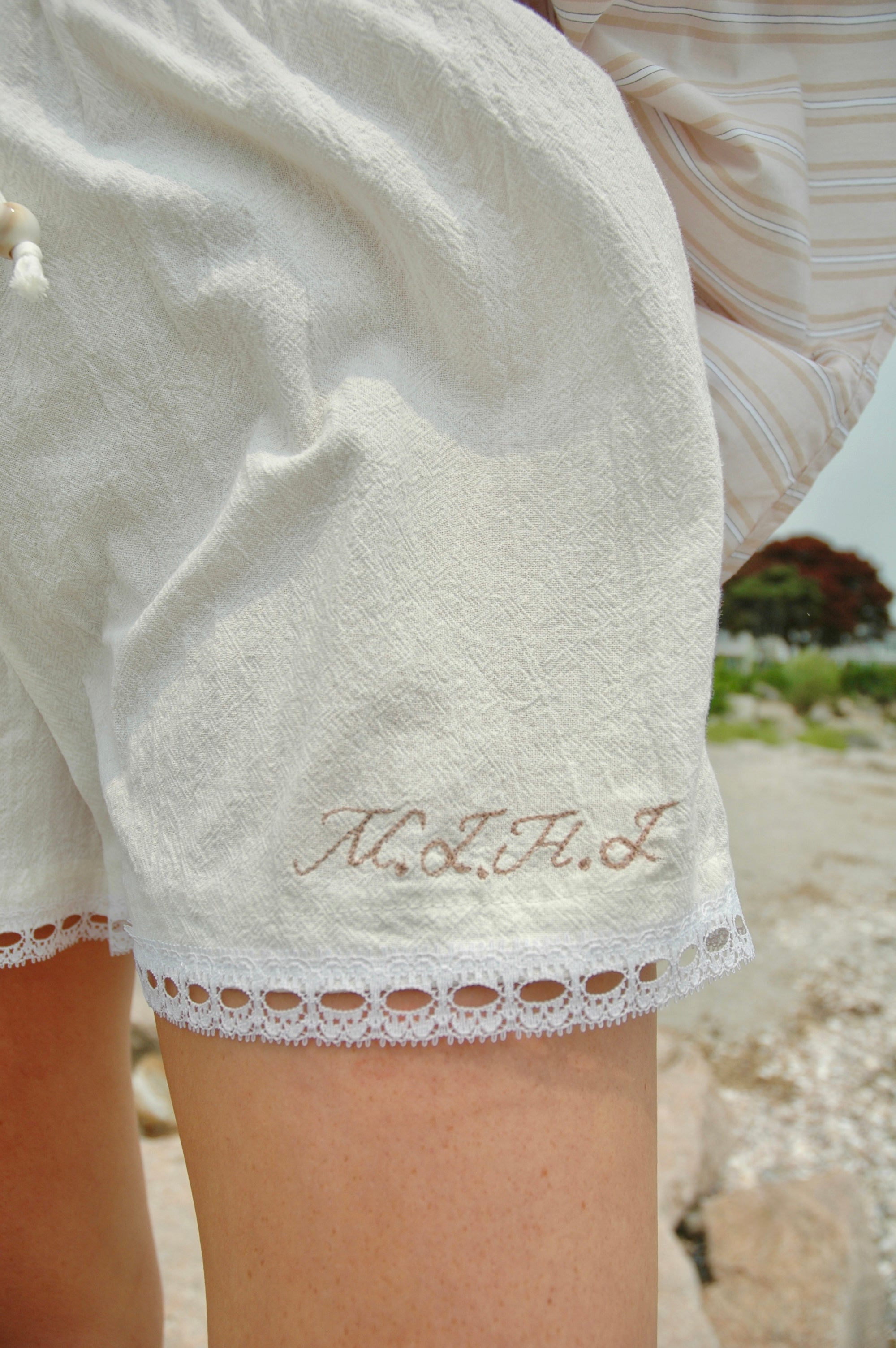 M.I.H.I Embroidered Lace Shorts