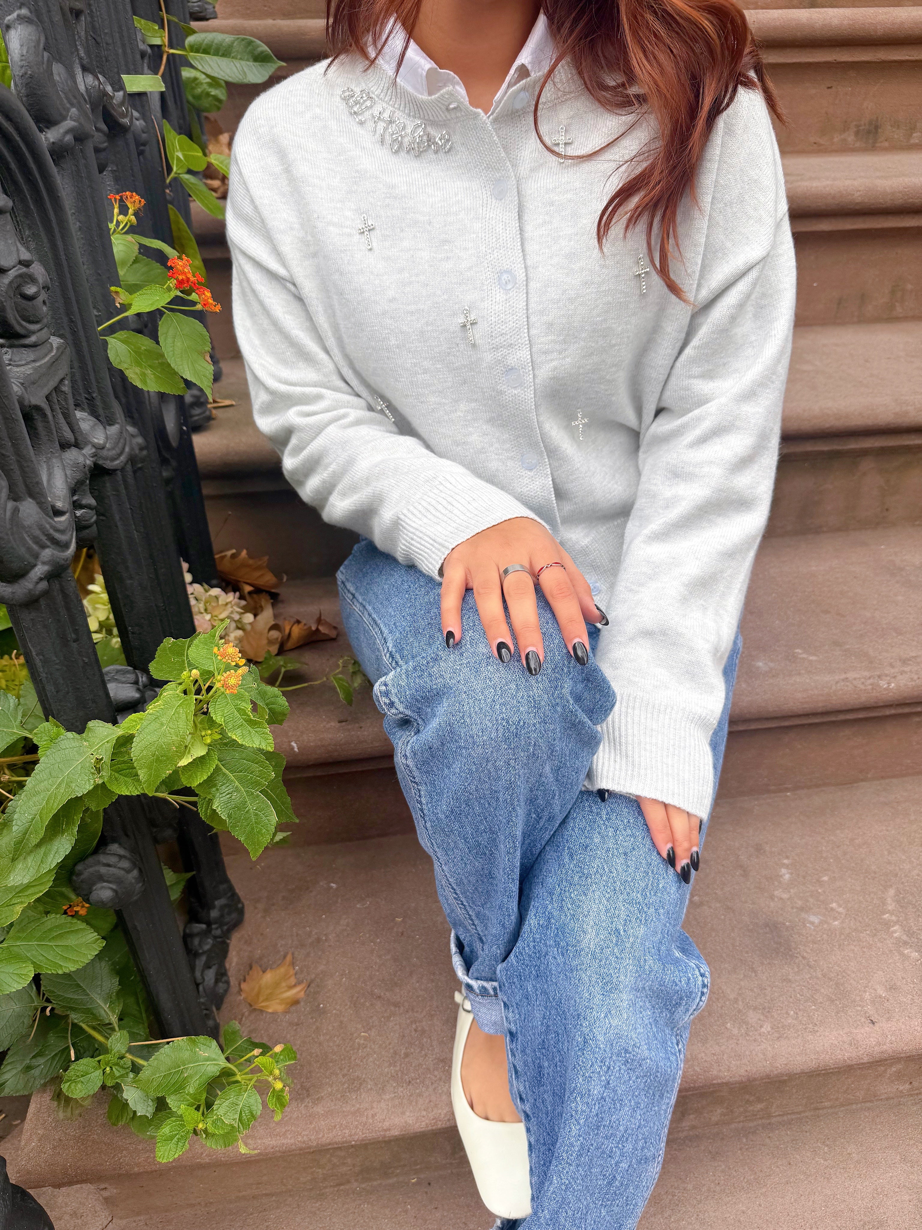 All His Love Gray Charm Cardigan (Pre-Order)