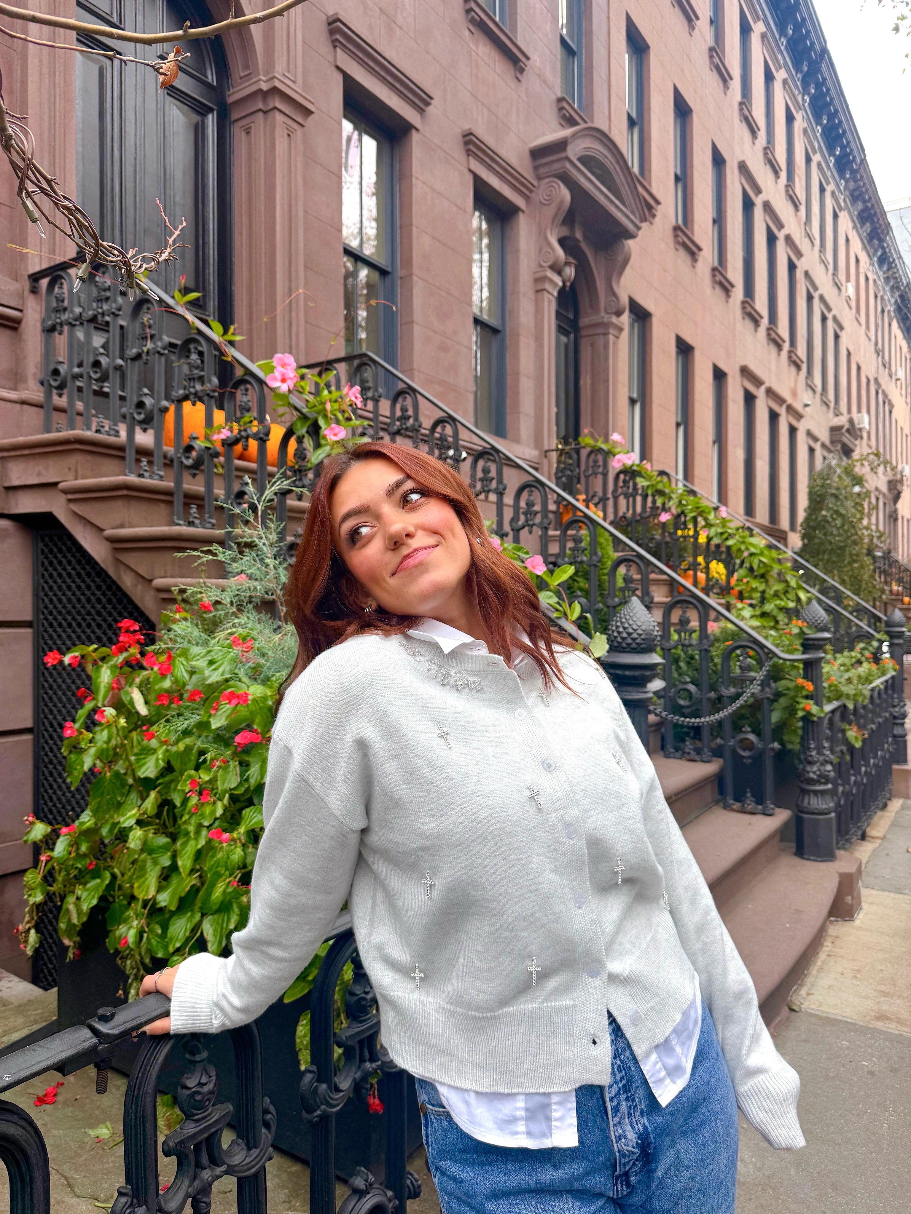 All His Love Gray Charm Cardigan (Pre-Order)